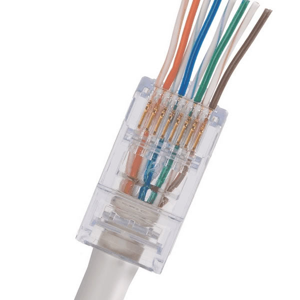 Pro's Kit CAT6 Pass Through Connector - Pack of 100 - NET-CAT6-CON-PROSKIT