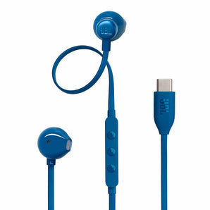 JBL Tune 305C USB TYPE-C Wired Hi-Res Earphones - Blue