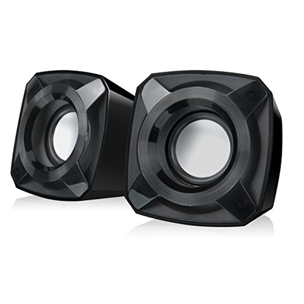 Microlab B16 2.0CH USB-Powered Desktop Speaker With External Knob For Easy Adjustment, 3.5mm Stereo Jack And Supports 5-Watt RMS Output Power - Black Colour