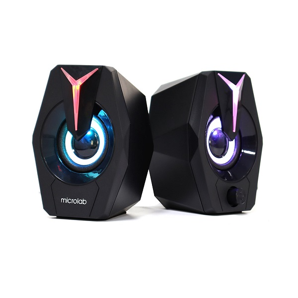 Microlab B26 2.0CH 2X3 Watt USB-Powered Game Multimedia Speaker With Colourful LED And 3.5mm Aux Input - Black Colour