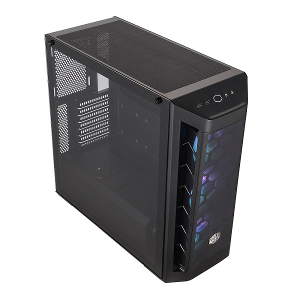 Cooler Master MasterBox MB511D ATX Tower Case With Mesh Geode Front Panel, 2X USB-A V3.2 Gen1, 3X 120mm Pre-Installed ARGB Fan And Tempered Glass Side Panel - Black Colour
