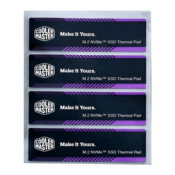 Cooler Master M.2 NVMe Solid State Drive Thermal Pads (60X18) Ultra-Thin 0.5mm Design - 4PCS Pack