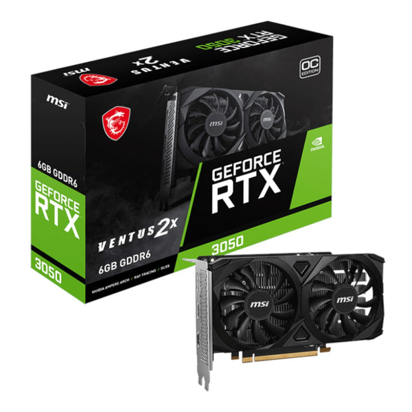 MSI GeForce RTX 3050 VENTUS 2X E 6GB OC Graphics Card – Computer Mania