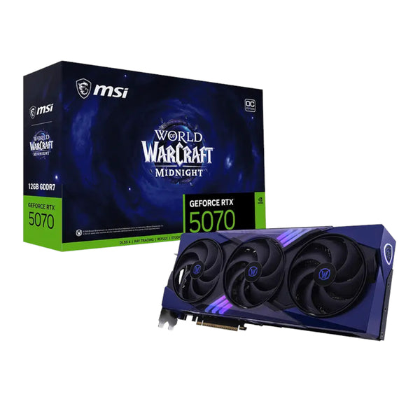 MSI GeForce RTX 5070 12GB World of Warcraft MIDNIGHT VOID EDITION