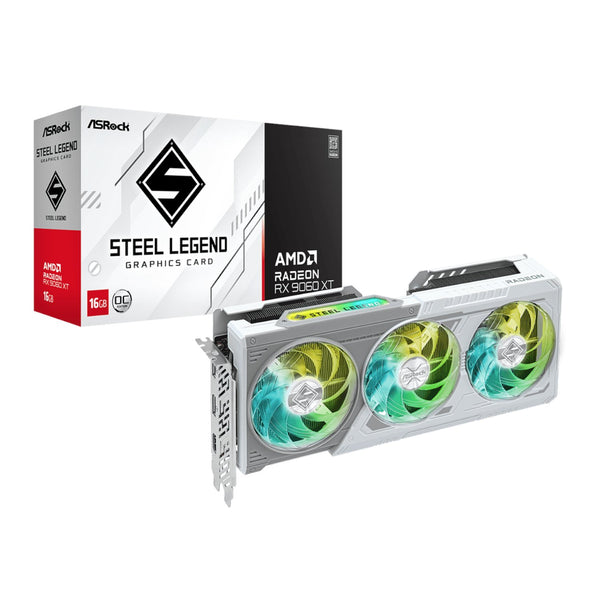 ASRock Radeon RX9060 XT Steel Legend 16G Graphics Card – Computer