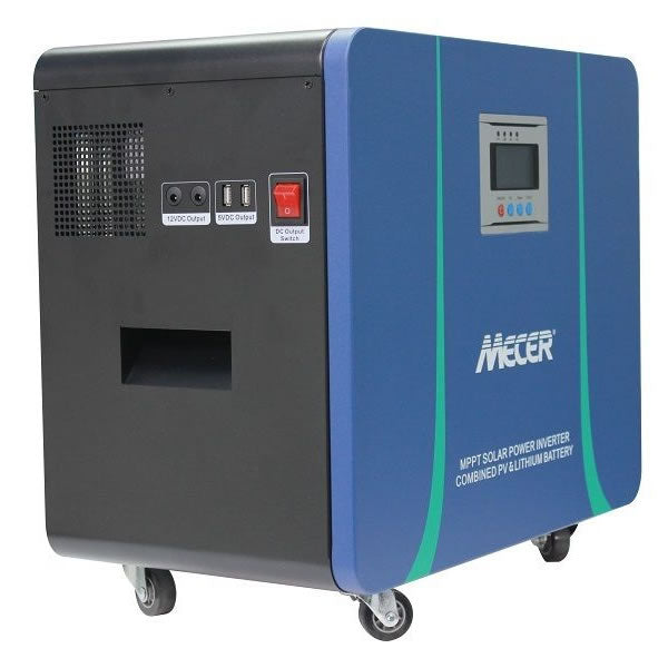 Mecer SOL-I-BB-M2L 2kW 25.6V 100Ah Lithium Battery Portable Inverter Trolley