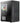 AeroCool Trinity Mini mATX Case 3 RGB Fans in Black - front-left view with tempered glass panel and RGB fans