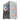 AeroCool Trinity Mini mATX Case 3 RGB Fans in White - case front-left view with glass panel and RGB fans