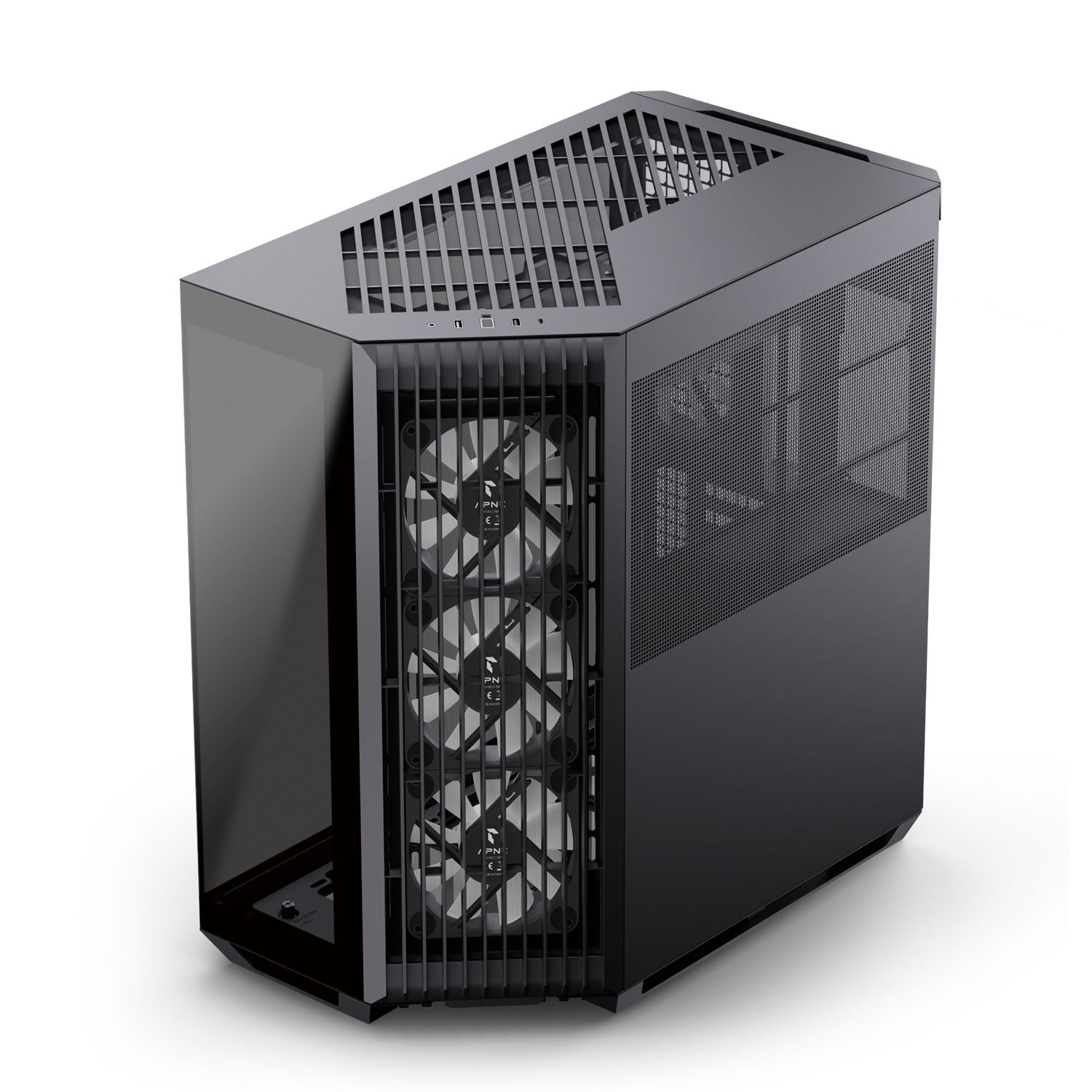 Aerocool V1 Mid-Tower Case with Tempered Glass Side Panel - Black