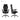 ThunderX3 XTC Pro 360 Ergonomic Mesh Chair - dimensions diagram with front and side measurements
