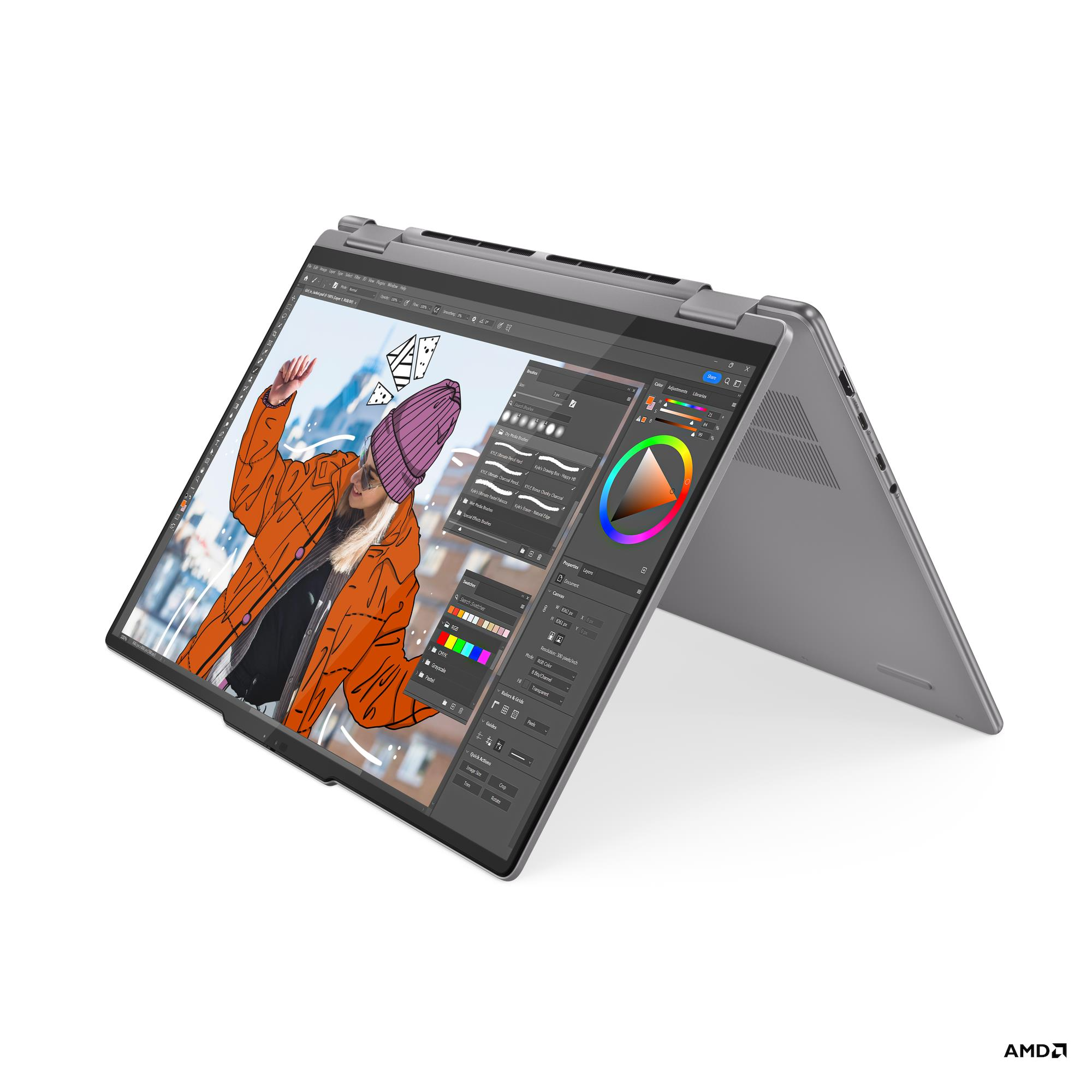 Lenovo Yoga GO 7 16" WUXGA  |  Ryzen 7 8840HS | 16GB Ram | 512GB SSD - Silver[Pre-Owned]