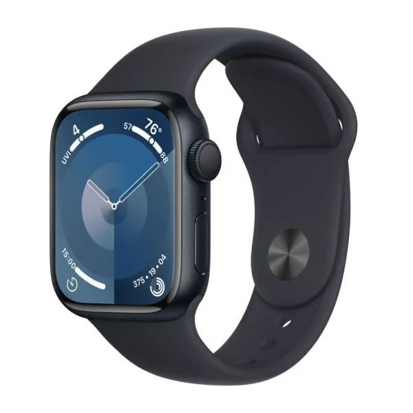 Apple Watch Series 9 GPS + Cellular 41mm Midnight Aluminium Case with Midnight Sport Band - M/L