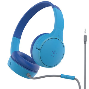 BELKIN SoundForm Mini Wired On-Ear Headphones for Kids - Blue