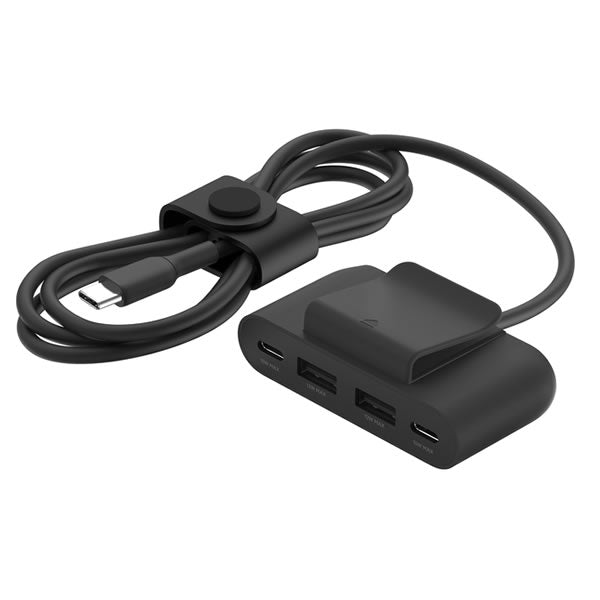 BELKIN BoostCharge USB Type-C 4-port Power Extender Black