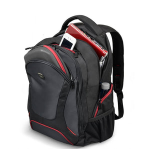 Port Designs COURCHEVEL 14/15.6′ Backpack Case – Black and Red