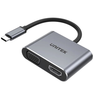Unitek Type-C to HDMI and VGA Converter with 100W Power Delivery - D1049A