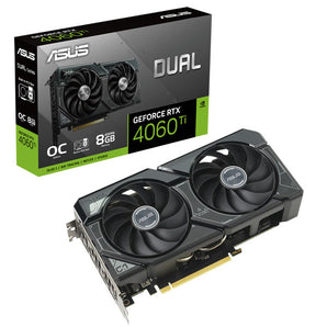 ASUS Dual GeForce RTX™ 4060 Ti SSD OC Edition 8GB GDDR6 with an M.2 SSD slot, 2.5-slot design