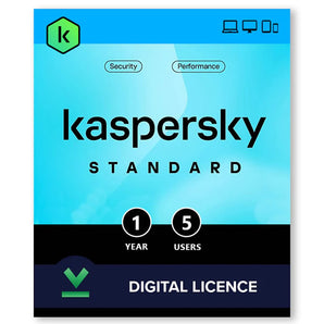 Kaspersky Standard 5 Device 1 Year - Digital code delivered via email