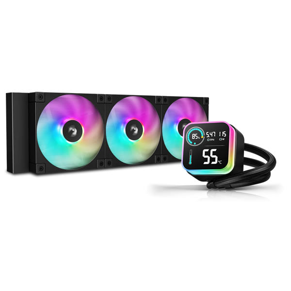 DeepCool LQ360 RGB LCD 360mm All-In-One Black Liquid CPU Cooler