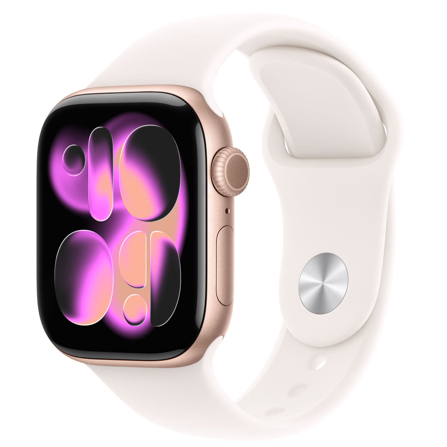 Apple Watch Series 11 GPS 42mm Rose Gold Aluminium Case with Light Blush Sport Band - S/M