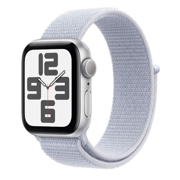 Apple Watch SE GPS 40mm Silver Aluminium Case with Blue Cloud Sport Loop